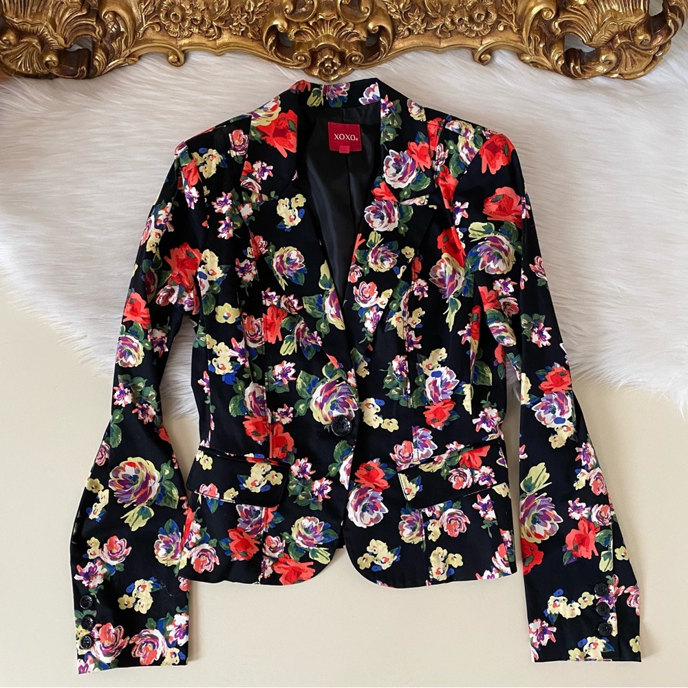 XOXO Rose Floral Blazer